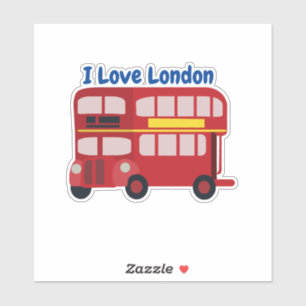 Dubbeldekker London Red Bus Sticker