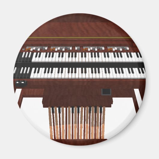Dubbeldekker Orgel: 3D Model: Magneet (Voorkant)