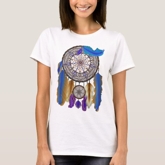 dubbeldroomvanger in blauw geel t-shirt (Voorkant)