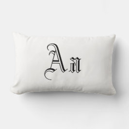 Dubbele A-monogram in zwart-wit Kussen