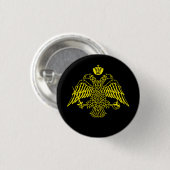 Dubbele adelaar Byzantine en Christelijk Embleem B Ronde Button 3,2 Cm (Voorkant /achterkant)