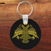 Dubbele adelaar Byzantine en Christelijk Embleem Sleutelhanger (Voorkant)