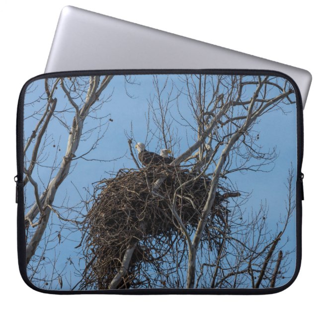 Dubbele Adelaar Problemen Laptop Sleeve (Voorkant)
