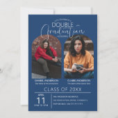 Dubbele Afgestudeerde Gebogen Foto Afstuderen Kaart (Voorkant)