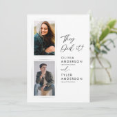 Dubbele Afstuderen Foto Aankondiging (Staand voorkant)