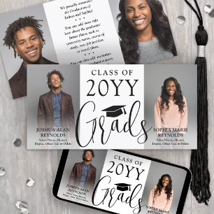 Dubbele Afstuderen Twee Afgestudeerden Foto's Geza Aankondiging