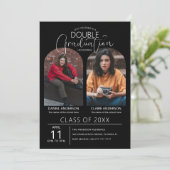 Dubbele Afstuderen Uitnodiging van het Afstuderen  (Staand voorkant)