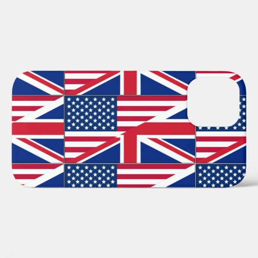 Dubbele Amerikaanse staatsburger en Britse vlag Case-Mate iPhone Case (Achterkant (horizontaal))