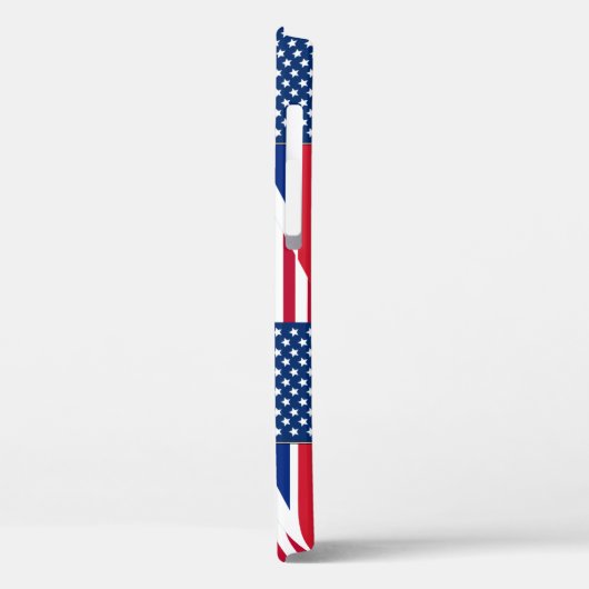 Dubbele Amerikaanse staatsburger en Britse vlag Case-Mate iPhone Case (Achterkant / Links)