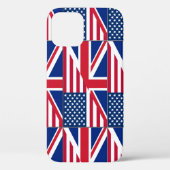 Dubbele Amerikaanse staatsburger en Britse vlag Case-Mate iPhone Case (Achterkant)