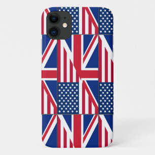 Dubbele Amerikaanse staatsburger en Britse vlag Case-Mate iPhone Case