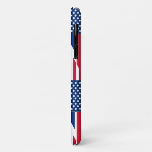 Dubbele Amerikaanse staatsburger en Britse vlag Case-Mate iPhone Case (Achterkant/links)