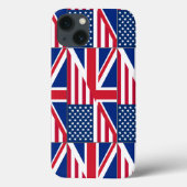 Dubbele Amerikaanse staatsburger en Britse vlag Case-Mate iPhone Case (Achterkant)