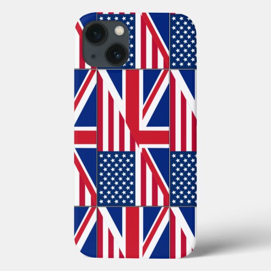 Dubbele Amerikaanse staatsburger en Britse vlag Case-Mate iPhone Case (Achterkant)