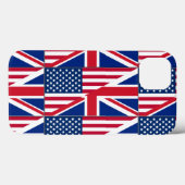 Dubbele Amerikaanse staatsburger en Britse vlag Case-Mate iPhone Case (Achterkant (horizontaal))