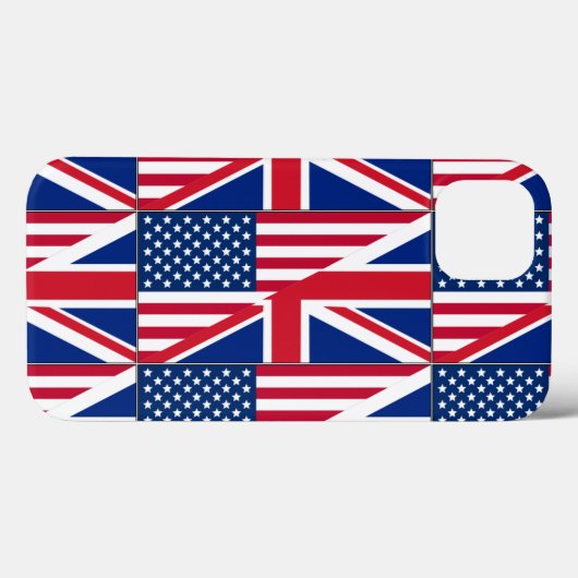 Dubbele Amerikaanse staatsburger en Britse vlag Case-Mate iPhone Case (Achterkant (horizontaal))