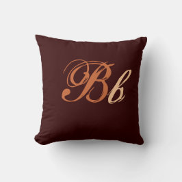 Dubbele B-monogram in bruin en beige I Kussen