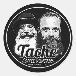 Dubbele baard ronde sticker