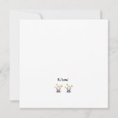 dubbele baby - felicitaties , nieuwe tweeling  kaart (Achterkant)