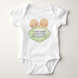 Dubbele Baby poen unisex Romper