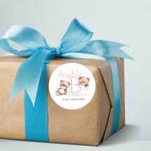 Dubbele Baby Shower Cute Moderne Beren Dubbel