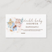 Dubbele Baby shower Schattigee Luier Raffle Enclos Informatiekaartje (Voorkant)