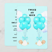 Dubbele baby Shower-uitvindingen Kaart (Voorkant / Achterkant)