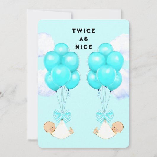 Dubbele baby Shower-uitvindingen Kaart (Voorkant)