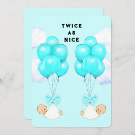 Dubbele baby Shower-uitvindingen Kaart