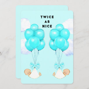 Dubbele baby Shower-uitvindingen Kaart