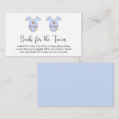 Dubbele Baby showers boeken voor Baby Informatiekaartje (Voorkant / Achterkant)