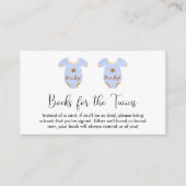Dubbele Baby showers boeken voor Baby Informatiekaartje (Voorkant)