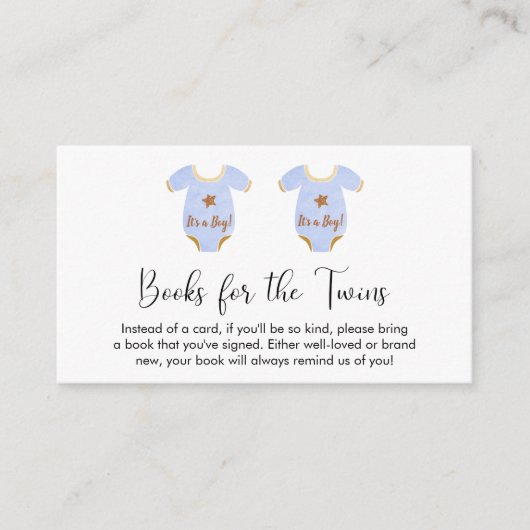 Dubbele Baby showers boeken voor Baby Informatiekaartje (Voorkant)