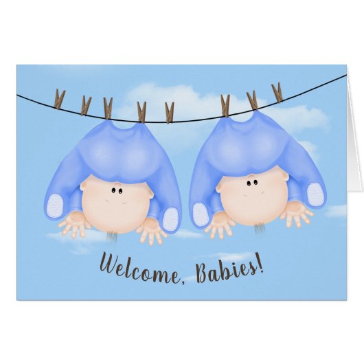 Dubbele babyboeien op waslijn (Voorkant Horizontaal)