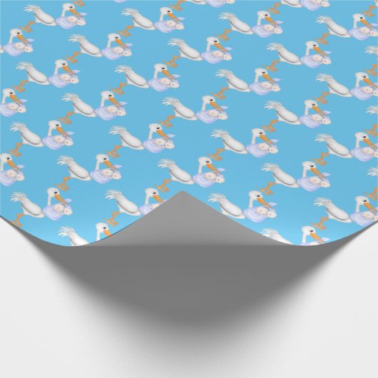 Dubbele babyjongens met magazijnpapier cadeaupapier (Hoek)