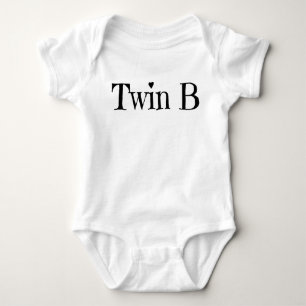 Dubbele babykleding - Twin B-kleding - Eentje wit Romper