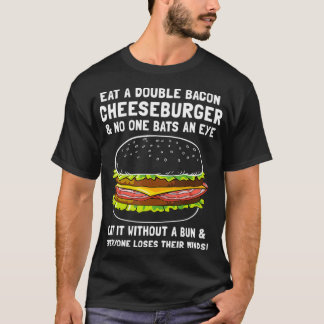 Dubbele Bacon Cheeseburger Ketosis Lover Ketone Ke T-shirt