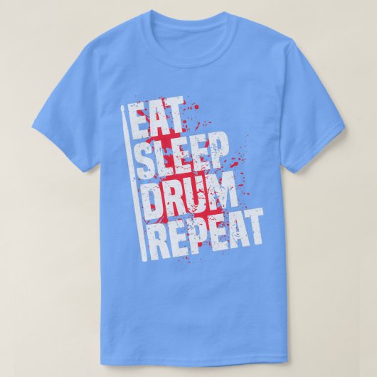 Dubbele bagageruimten - hartenbiet - drumgift voor t-shirt (Design voorkant)