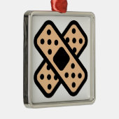 Dubbele Band-aids Metalen Ornament (Rechts)