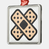 Dubbele Band-aids Metalen Ornament (Links)