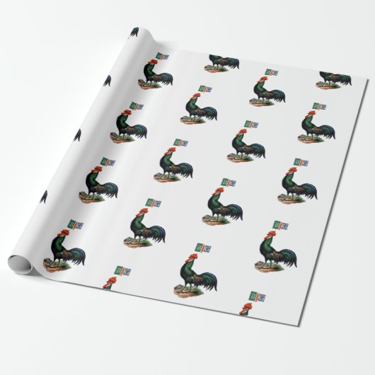 Dubbele banter Grote haak Cadeaupapier (Uitgerold)