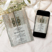 Dubbele Barn Doors Country Post Wedding Brunch Kaart