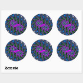 Dubbele barst ronde sticker (Vel)