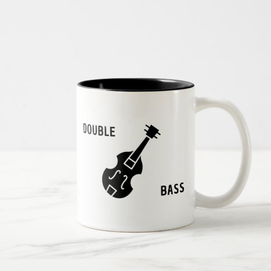 Dubbele bas in zwart tweekleurige koffiemok (Rechts)