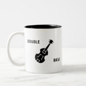 Dubbele bas in zwart tweekleurige koffiemok (Links)