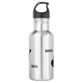 Dubbele bas in zwart waterfles  (Voorkant)