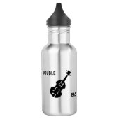 Dubbele bas in zwart waterfles  (Links)