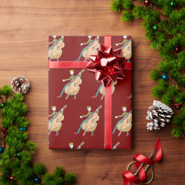 Dubbele Bas Stickman Cadeaupapier