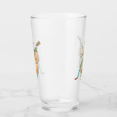 Dubbele Bas Stickman Glas (Rechts)