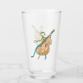 Dubbele Bas Stickman Glas (Voorkant)